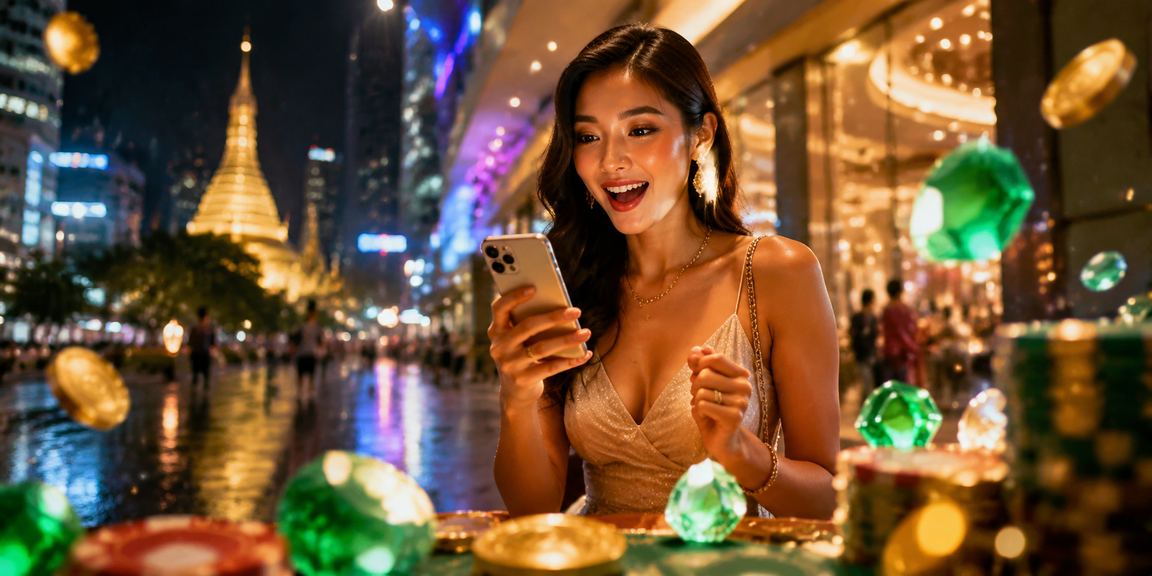 ရန်ကုန်မြို့တွင် လောကရွှေစိတၱဆန်မုန့်အား ကြည့်ရှုနေသည်